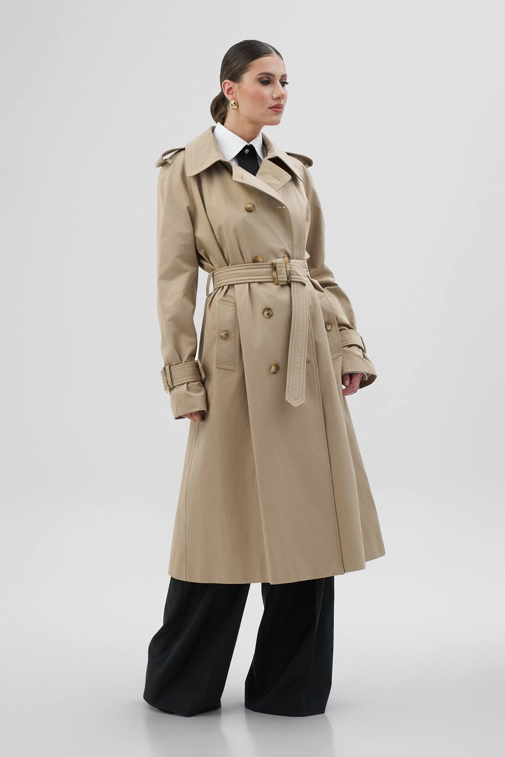 IARI Beige Long Trench Coat