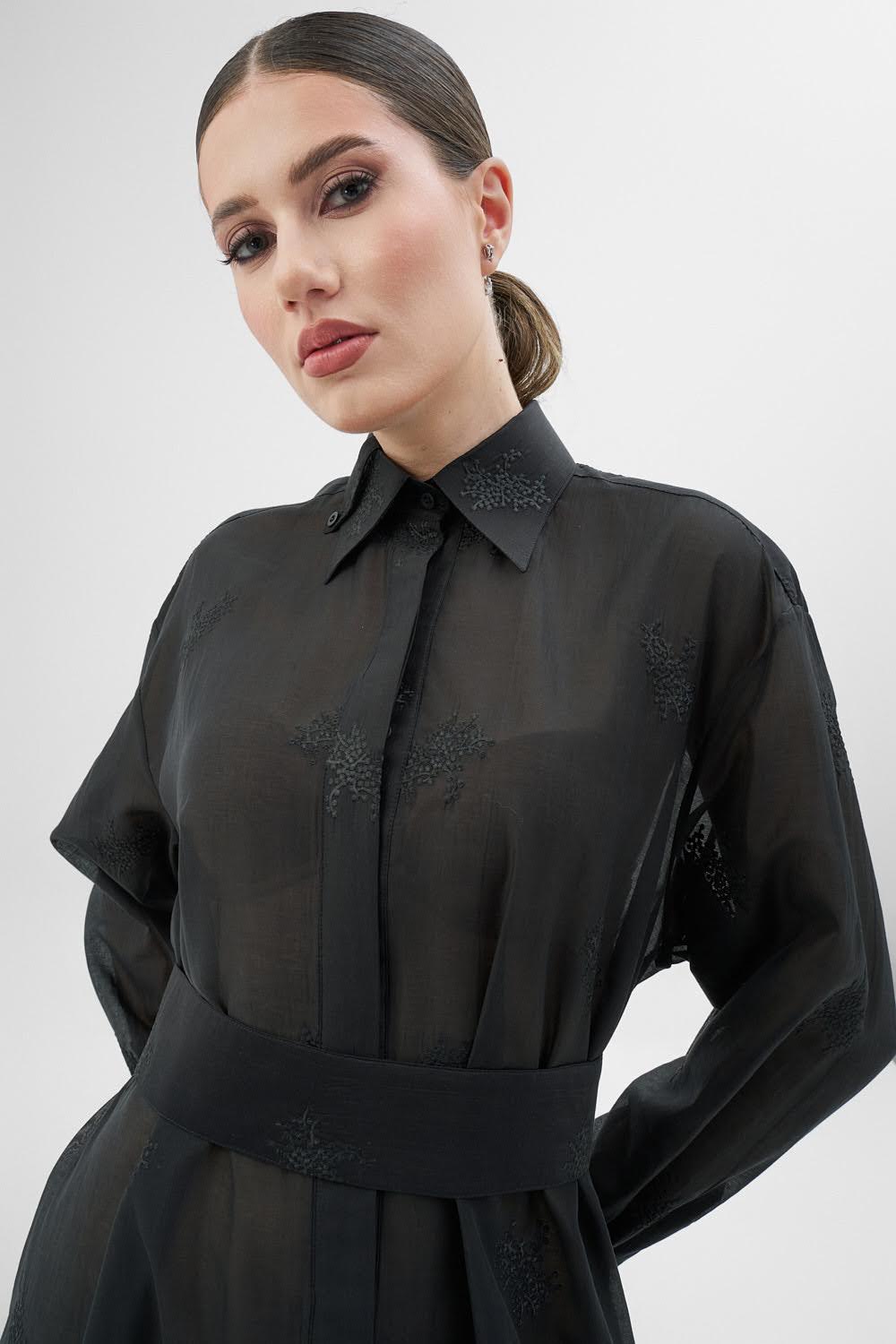 DAISY Black Shirt Dress