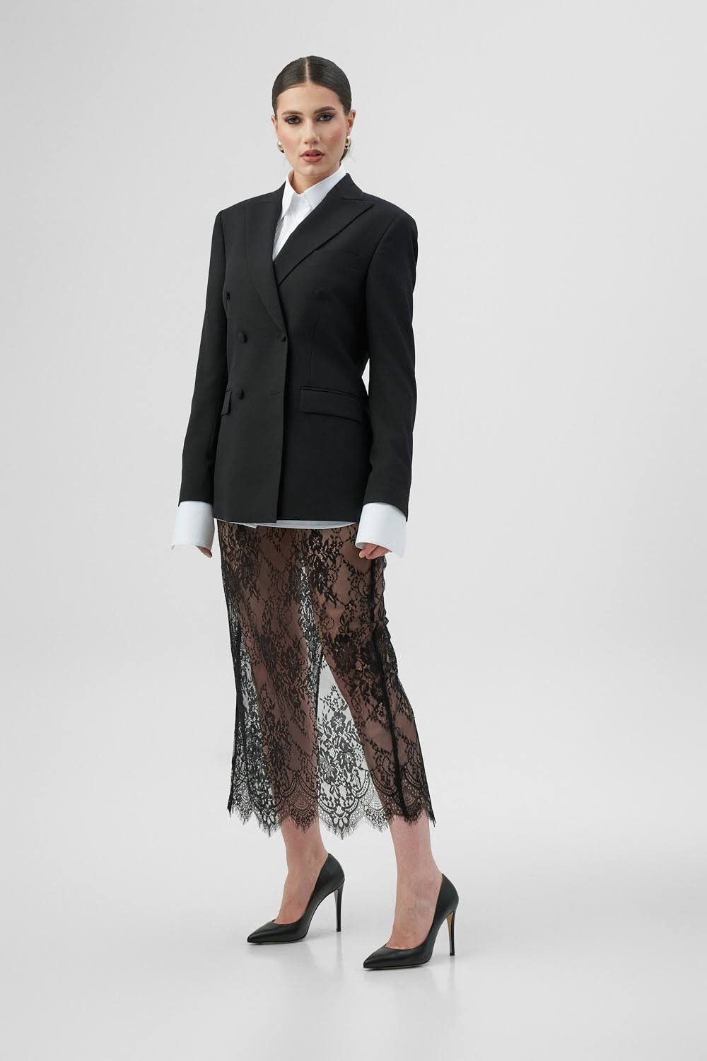 LENA Black Lace Skirt