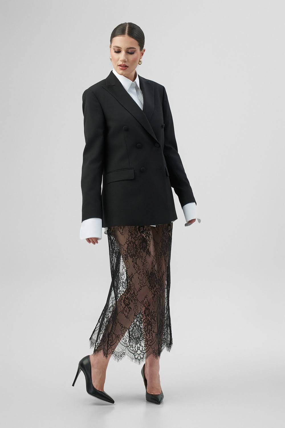 LENA Black Lace Skirt