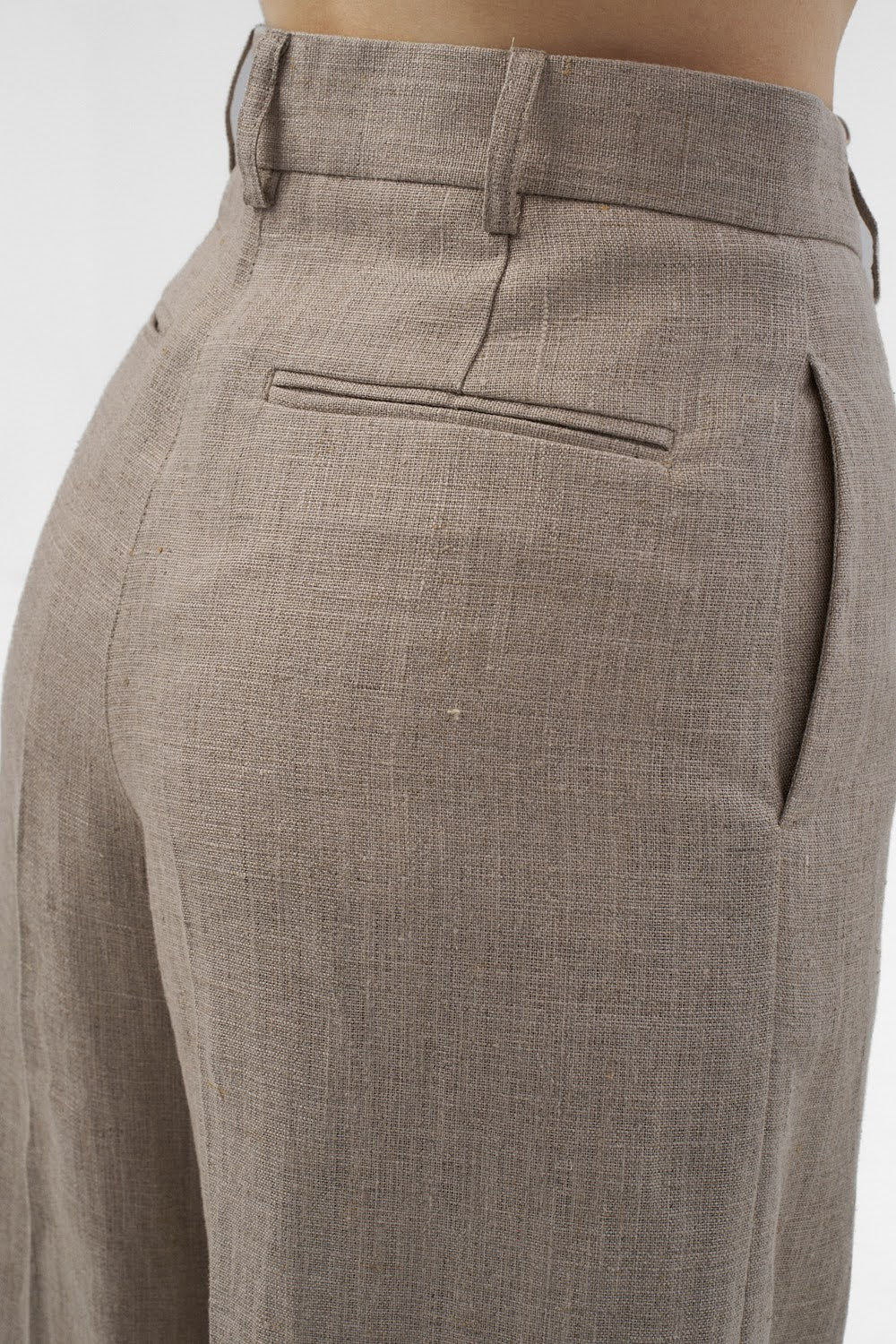 MARGOT Beige Linen Trousers