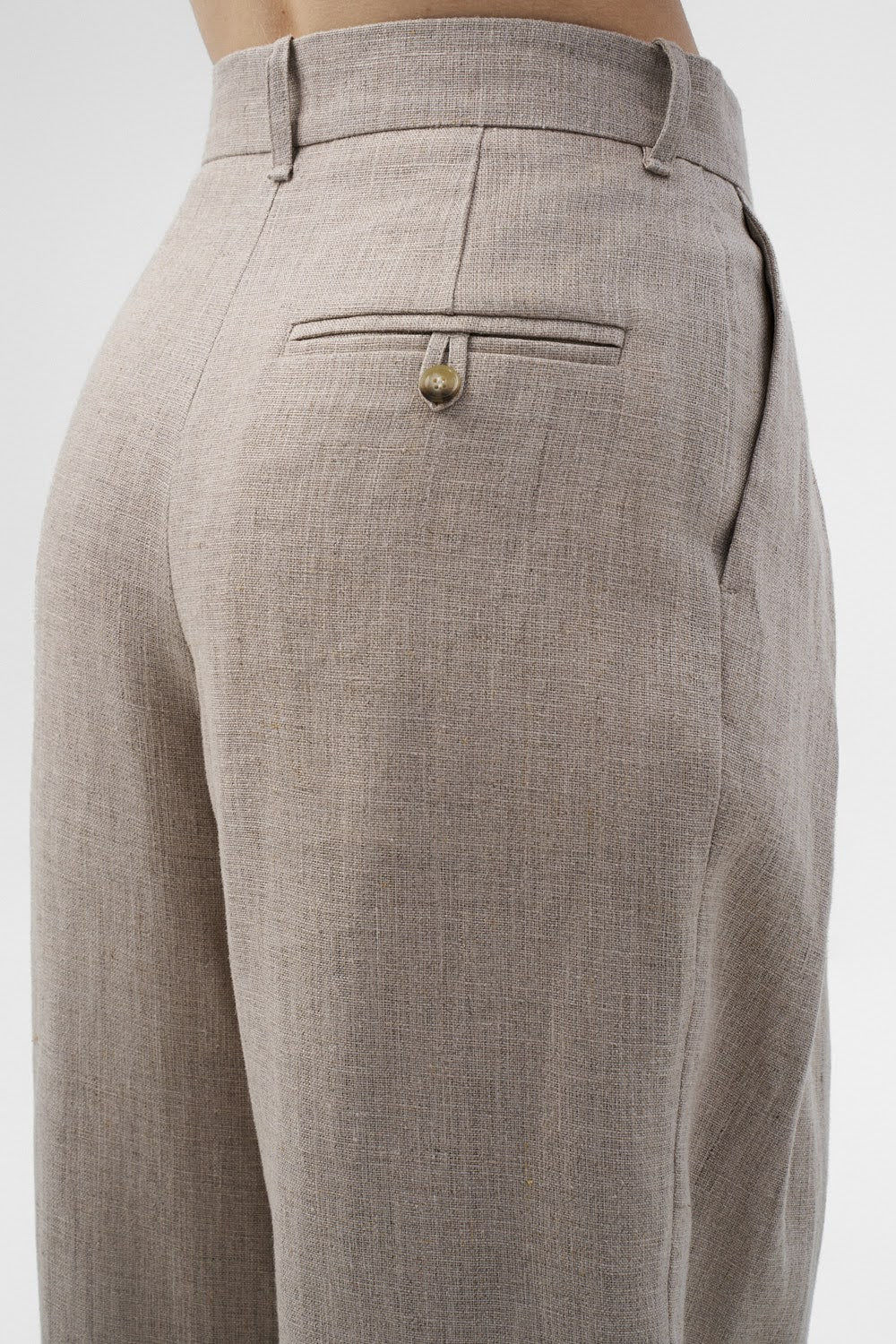 MANON Beige Linen Trousers