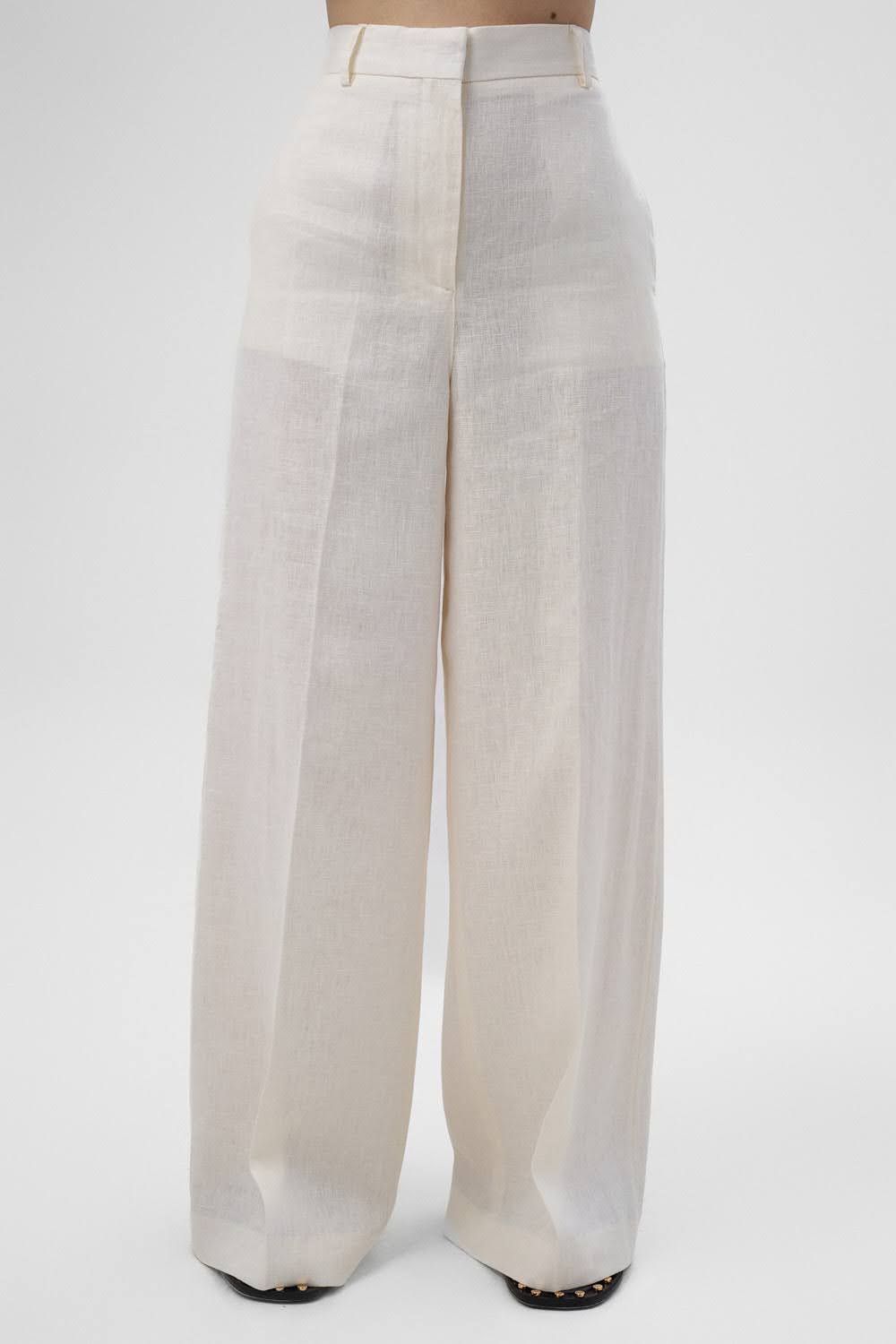 MARGOT White Linen Trousers