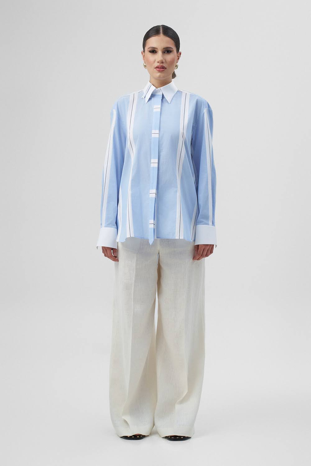 JULIA Blue Cotton Shirt