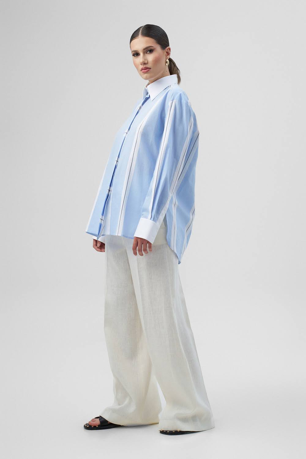 JULIA Blue Cotton Shirt
