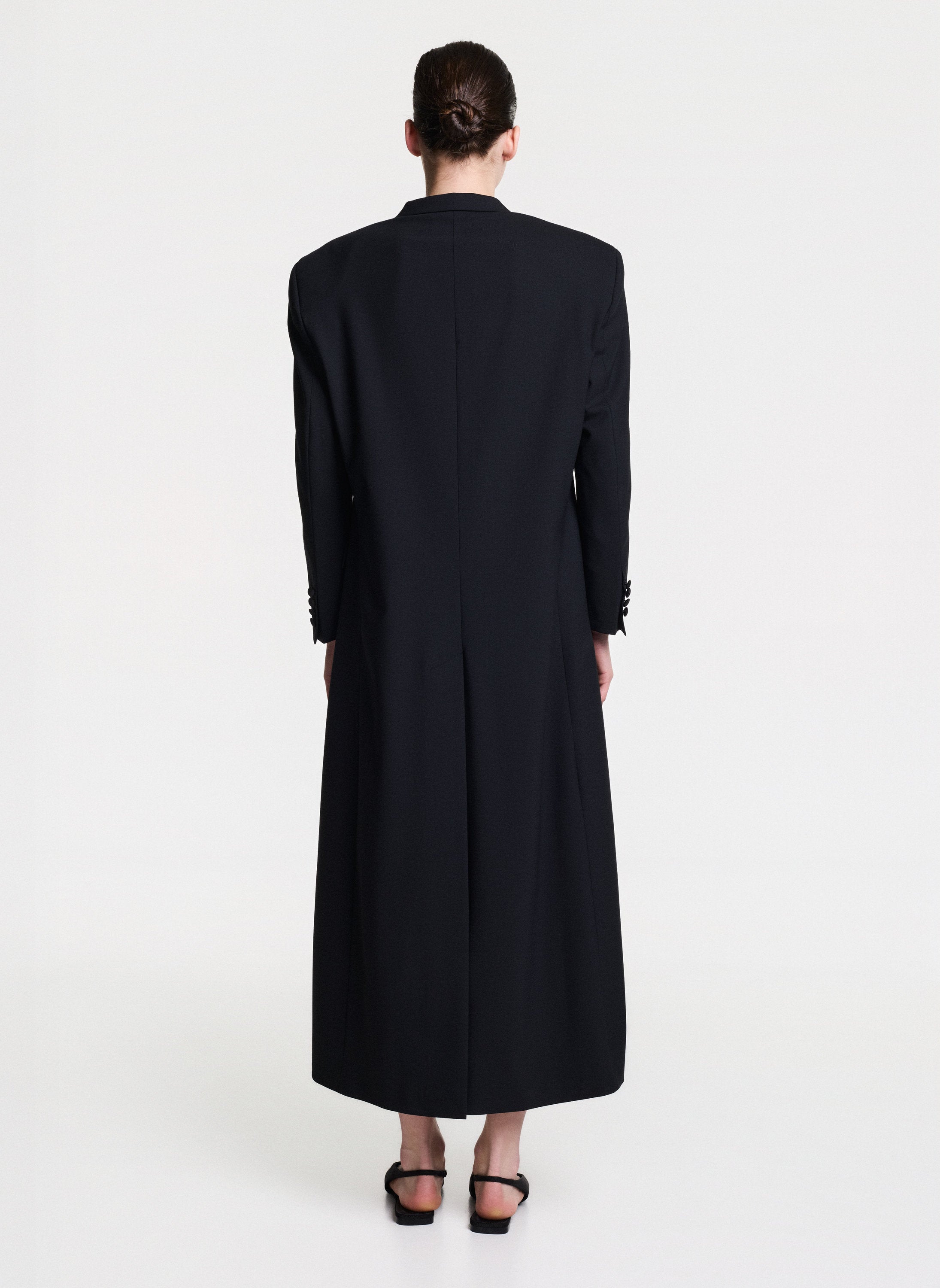 Long Satin Blazer Evening Dress