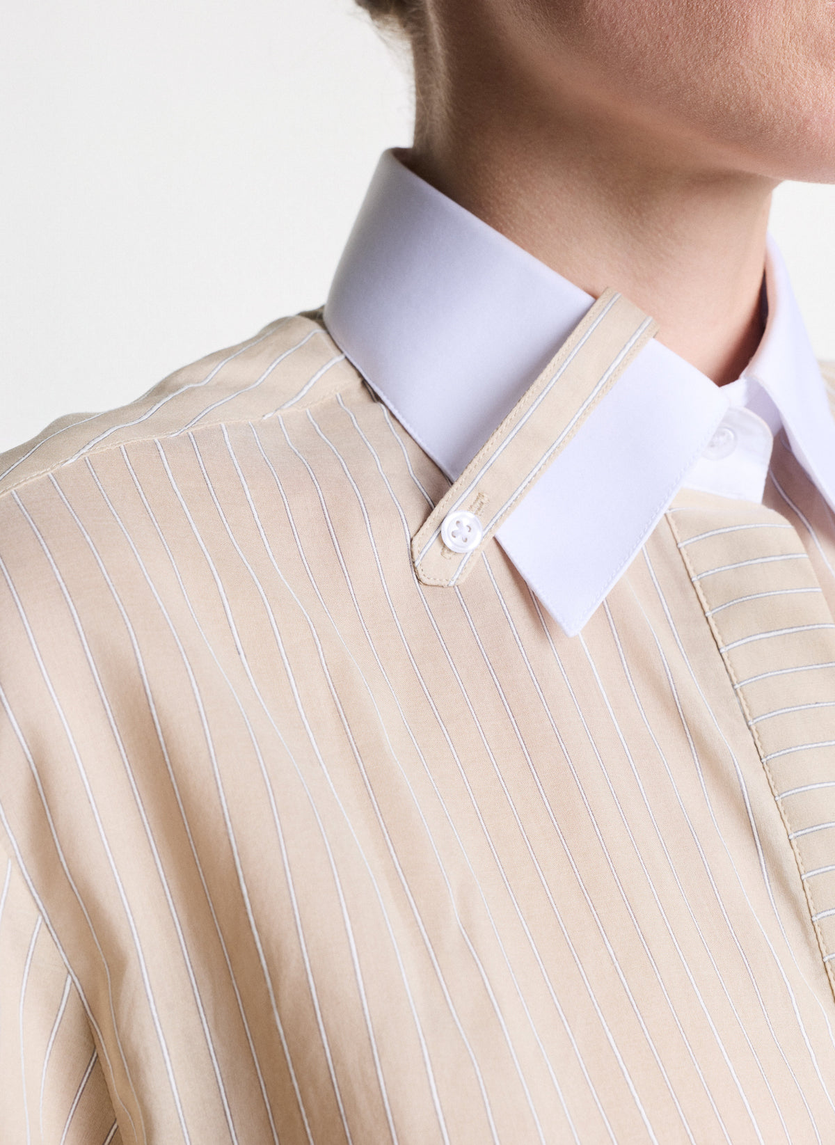 Beige Shirt With Stripes