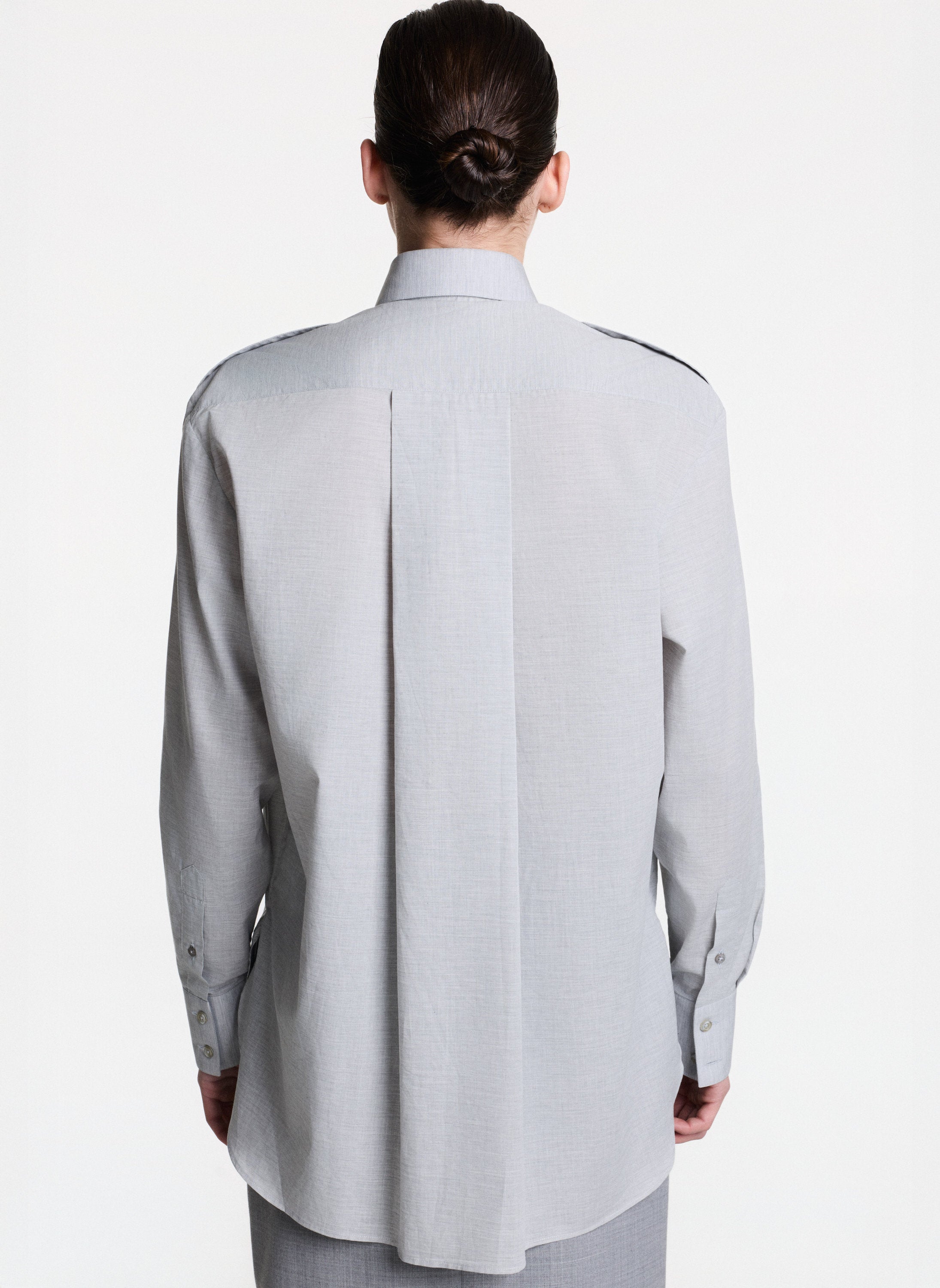 Grey Shirt With Epaulettes