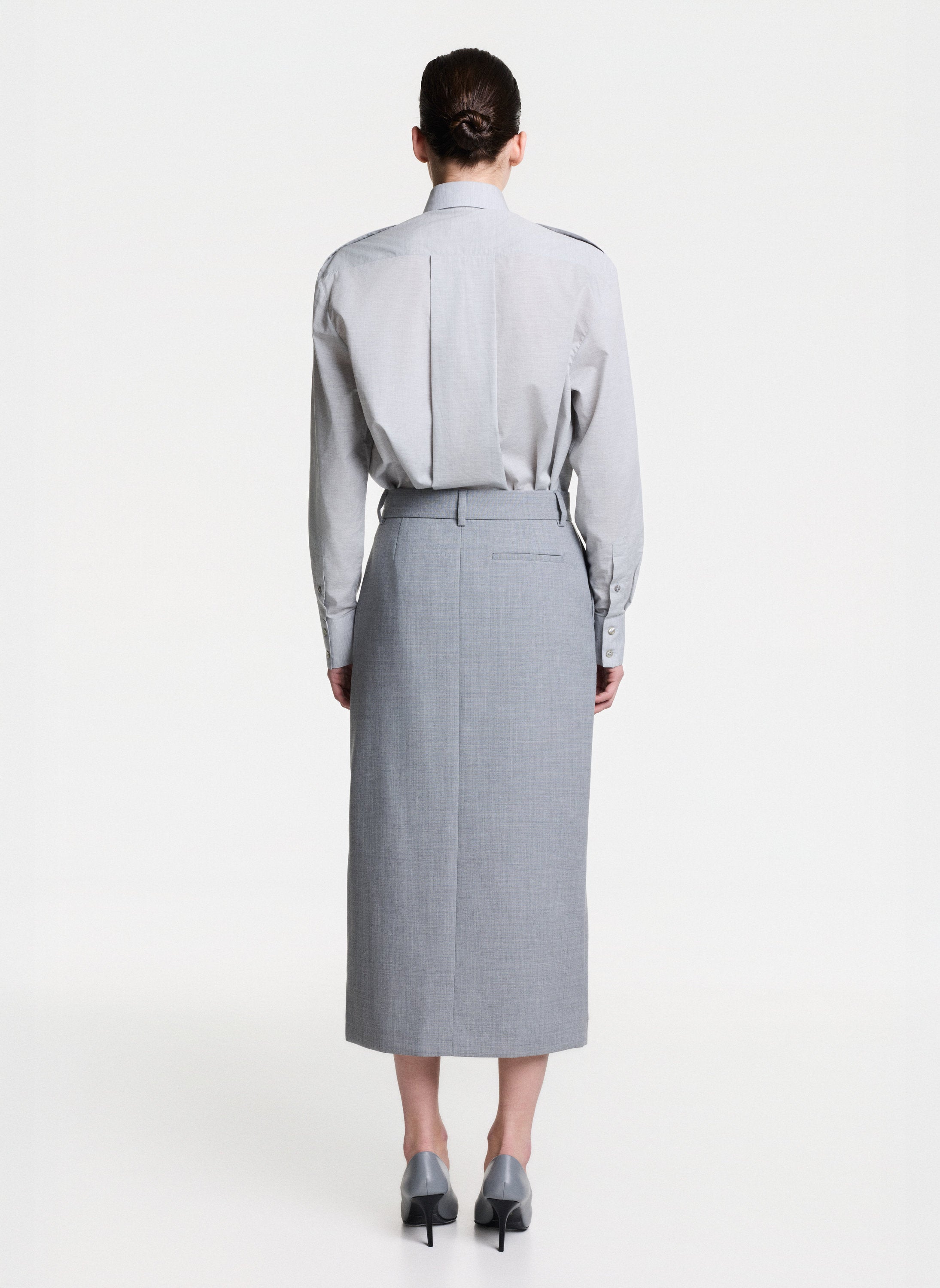 Grey Shirt With Epaulettes