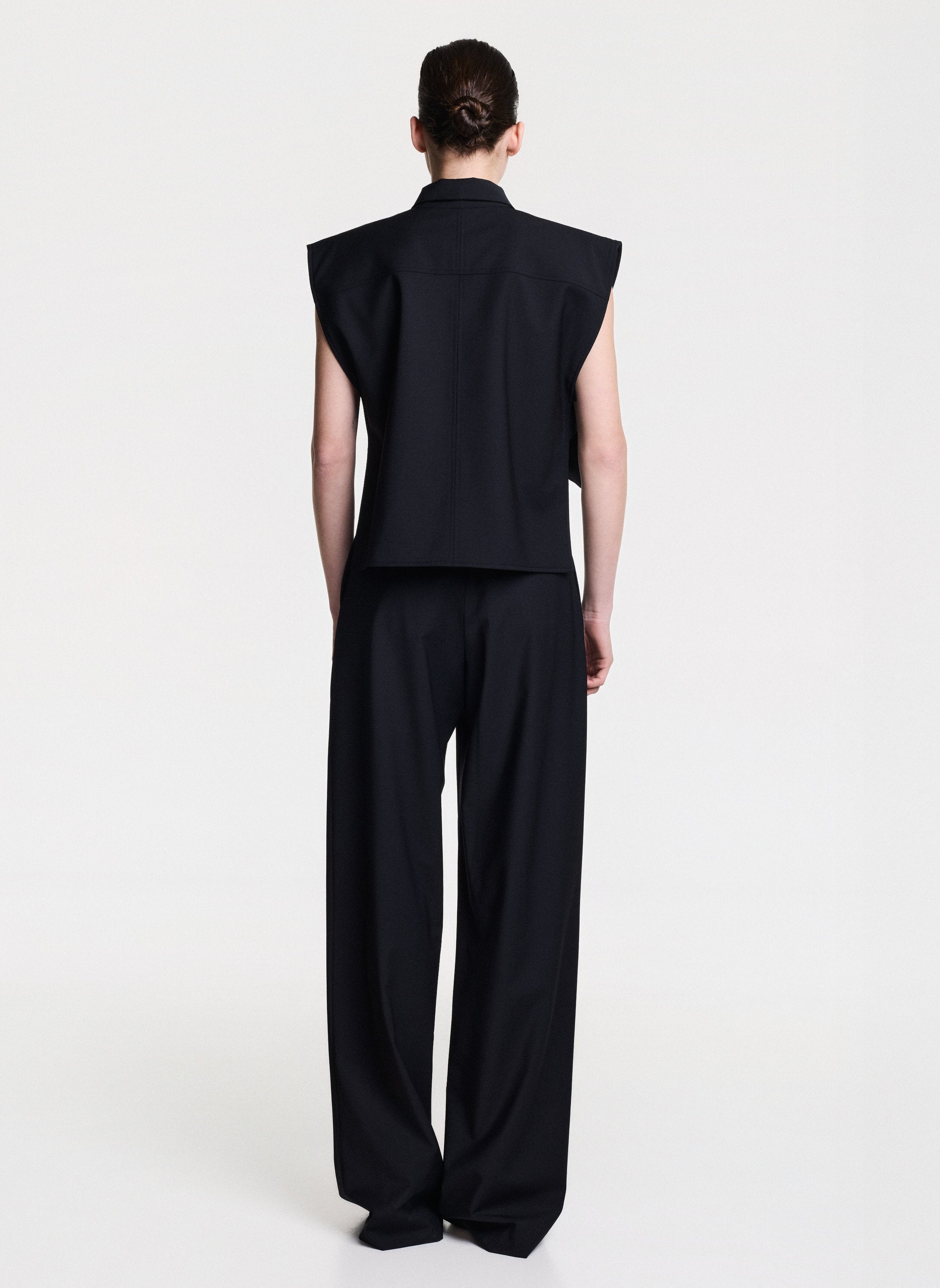 Wide Leg Black Trousers