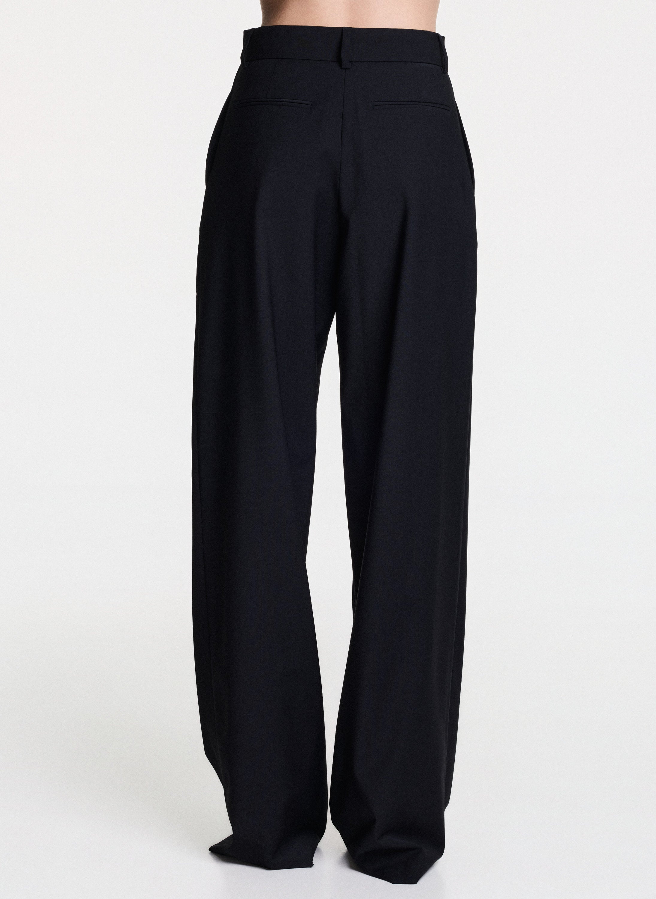 Wide Leg Black Trousers