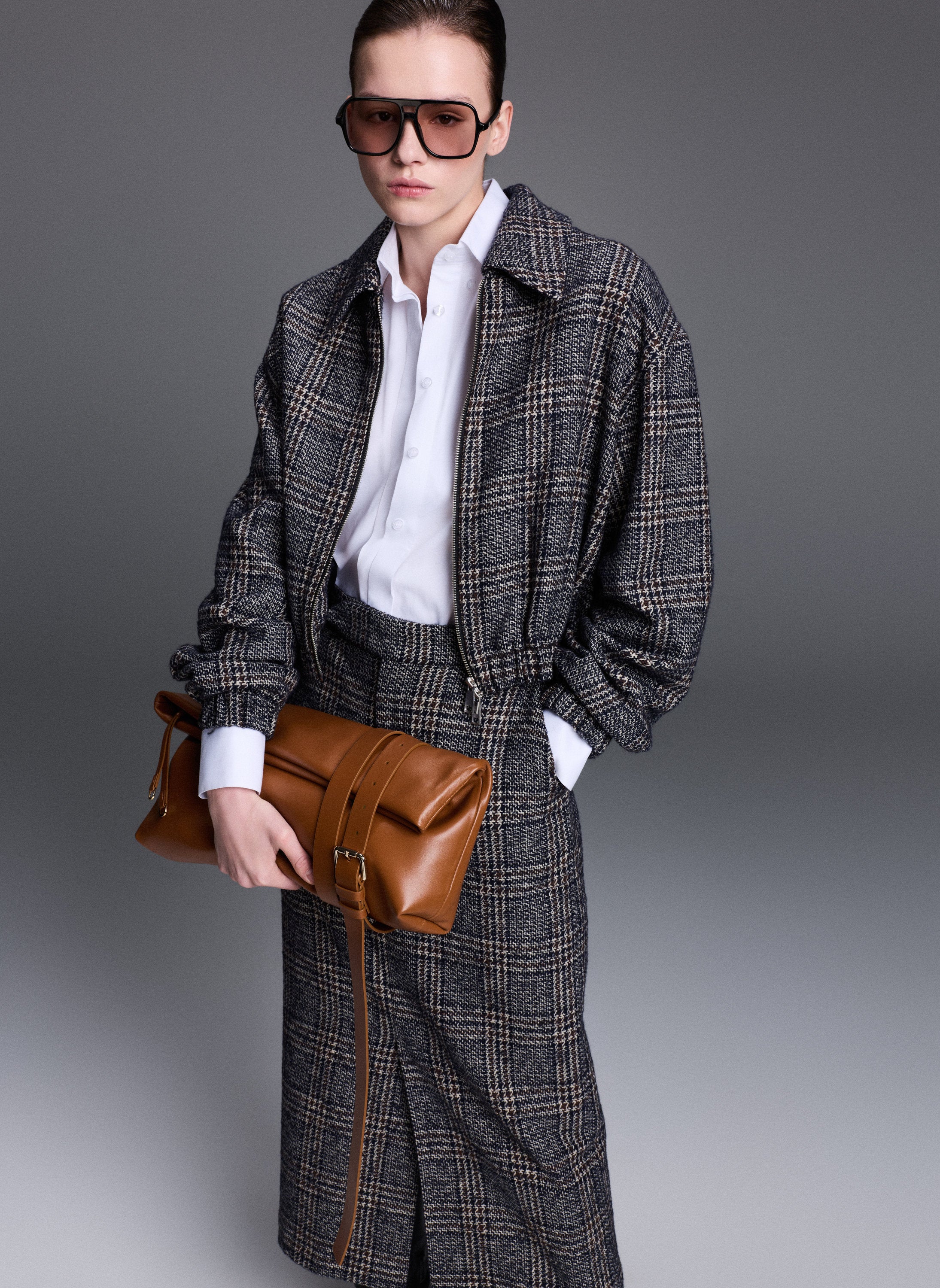 Cognac Handbag DUALITAE x MUSETTE