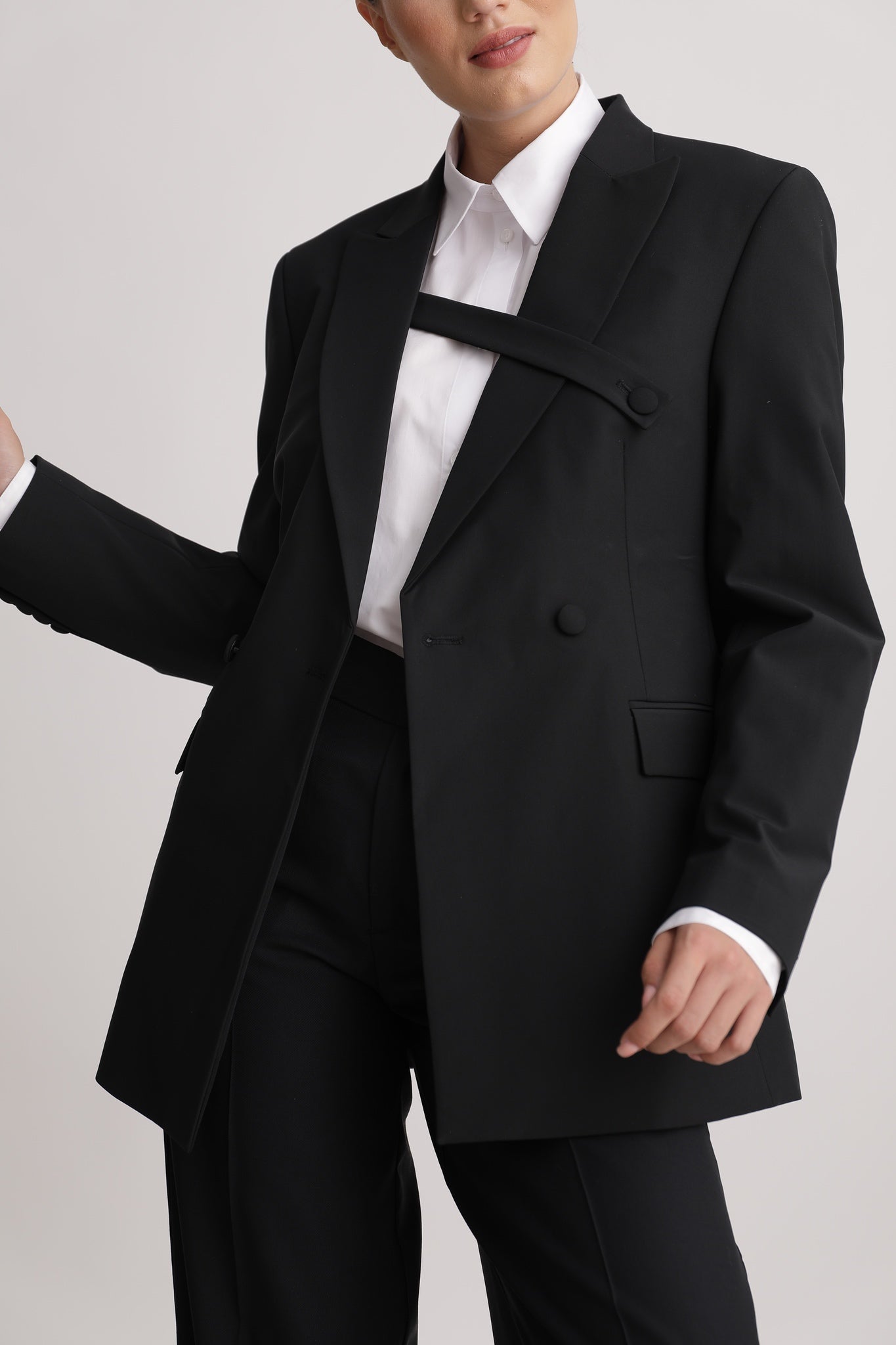 ELECTRA Double - Breasted Oversized Jacket